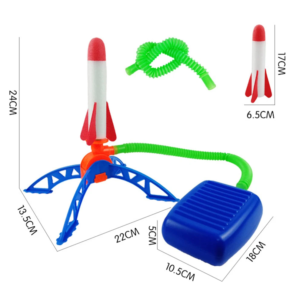 Kid Air Rocket Foot Pump Launcher Outdoor Air Pressed Pedal Soaring Rocket Toys Child Play Set Jump Sport Game Toys for Children