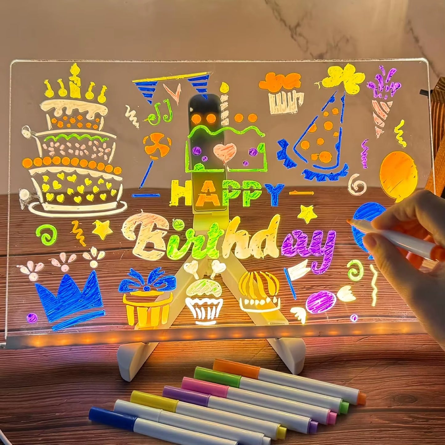 Planche à dessin LED avec veilleuse