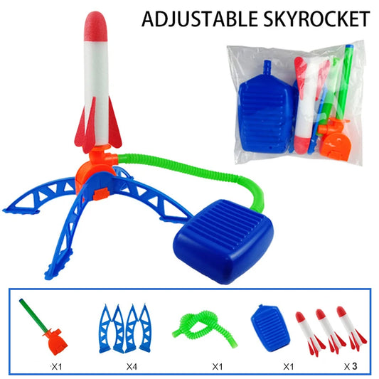 Kid Air Rocket Foot Pump Launcher Outdoor Air Pressed Pedal Soaring Rocket Toys Child Play Set Jump Sport Game Toys for Children